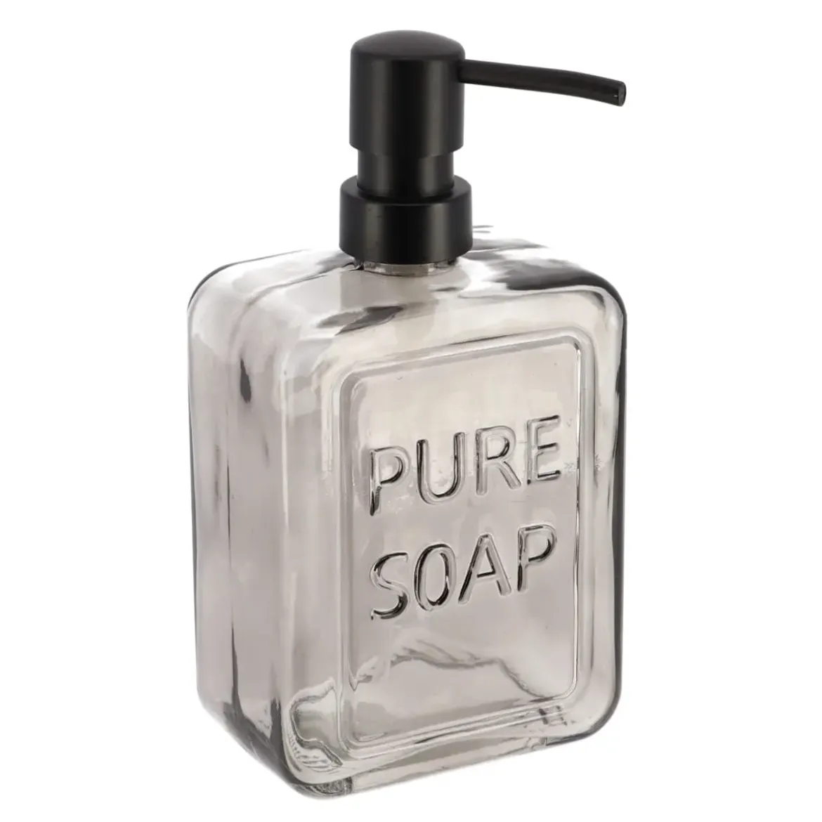DISTRIBUTEUR A SAVON VERRE PURE SOAP 550ML NOIR