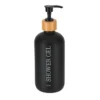 DISTRIBUTEUR GEL DOUCHE VERRE BAMBOU 500ML NOIR MAT