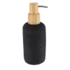 DISTRIBUTEUR ROND EFFET MAILLE ET POMPE BAMBOU 340ML NOIR
