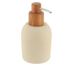 DISTRIBUTEUR SAVON CIMENT ARRONDI BRUT BEIGE 230ML