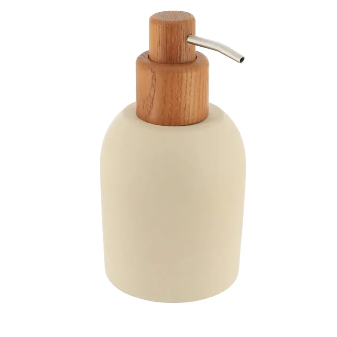 DISTRIBUTEUR SAVON CIMENT ARRONDI BRUT BEIGE 230ML