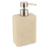 DISTRIBUTEUR SAVON POLYRESINE EFFET SABLE 360ML NATUREL