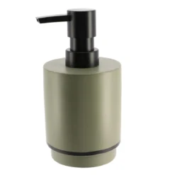 DISTRIBUTEUR SAVON POLYRESINE ROND 290ML KAKI NOIR