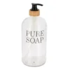 DISTRIBUTEUR SAVON VERRE BAMBOU PURE SOAP 1L TRANSPARENT