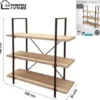 DOCK BIBLIOTHEQUE 3 ETAGERES 100X33X106CM