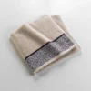 DRAP DOUCHE 70X130CM EPONGE JACQUARD ESTEBAN BEIGE