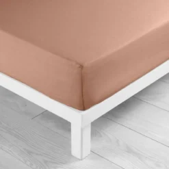 DRAP HOUSSE 1 PERSONNE 90X190CM UNI 57 FILS LINA BLUSH