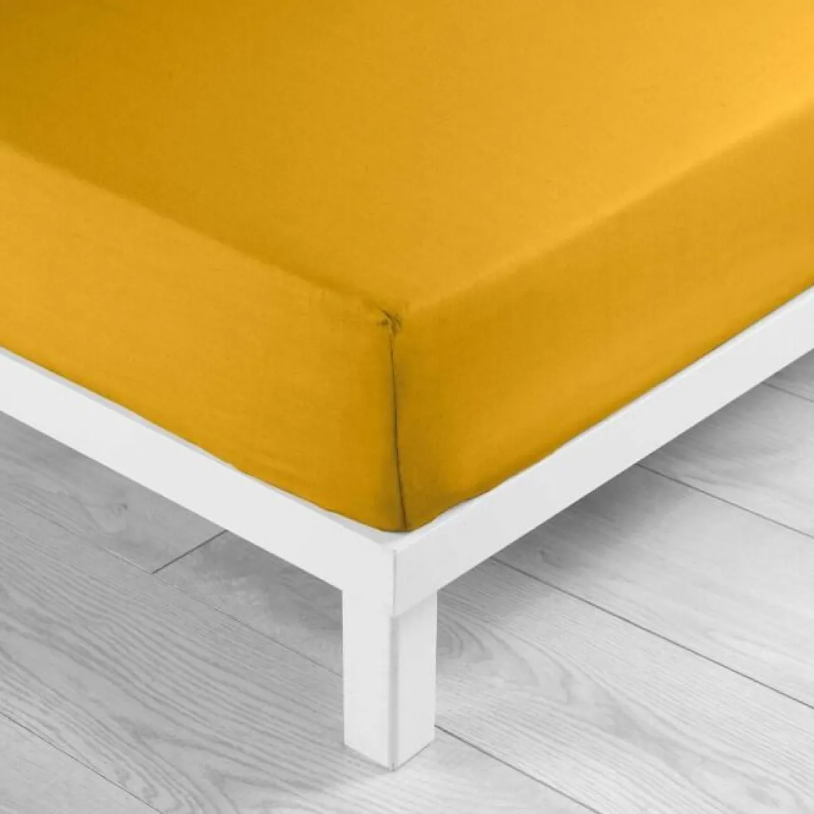 DRAP HOUSSE 2 PERSONNES 160X200CM UNI 57 FILS LINA CURRY