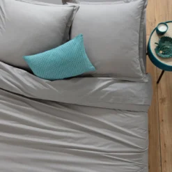 DRAP HOUSSE GRIS 160X200CM
