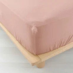 DRAP HOUSSE 160X200CM GAZE COTON 57 FILS ANGELIA ROSE