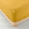 DRAP HOUSSE 140X190CM GAZE COTON 57 FILS ANGELIA JAUNE
