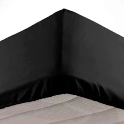 DRAP HOUSSE 90X190CM MICROFIBRE OSCAR NOIR
