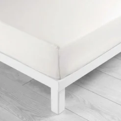 DRAP HOUSSE 140X200CM MICROFIBRE BONNET 25CM BLANC
