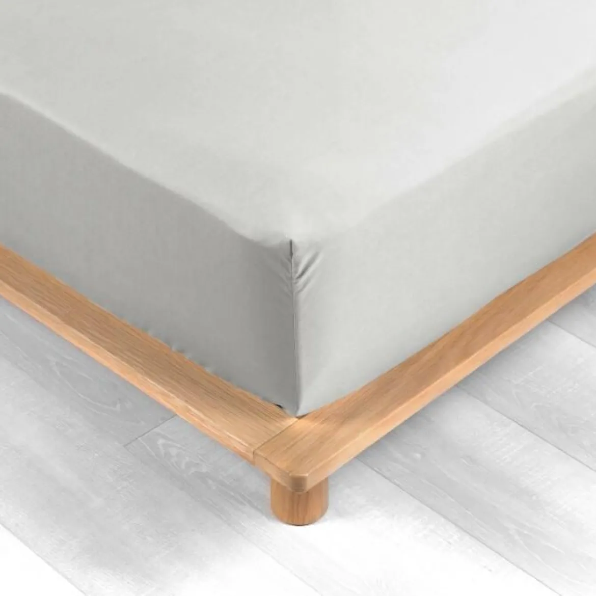 DRAP HOUSSE 160X200CM PERCALE UNI 78 FILS BLANC