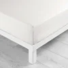 DRAP HOUSSE 140X190CM UNI 57 FILS LINA BLANC