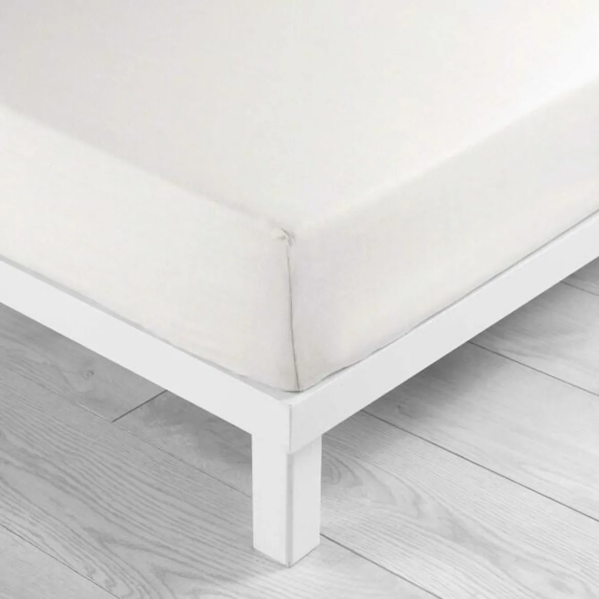 DRAP HOUSSE 140X190CM UNI 57 FILS LINA BLANC