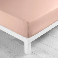DRAP HOUSSE 160X200CM UNI 57 FILS LINA ROSE