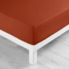 DRAP HOUSSE 180X200CM UNI 57 FILS LINA TERRACOTTA