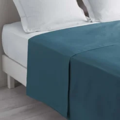 DRAP PLAT 2 PERSONNES 240X300CM LINA BLEU NUIT