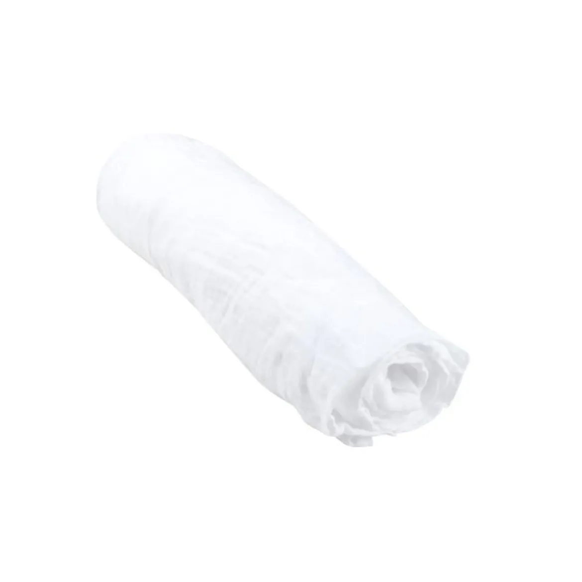 DRAP HOUSSE GAZE COTON 70X140CM BLANC
