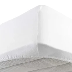 DRAP HOUSSE 2 PERSONNES 140X190CM JERSY UNI BLANC