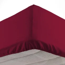 DRAP HOUSSE 2 PERSONNES 180X200CM UNI LINA BOURGOGNE