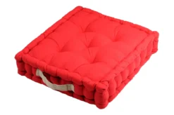 DUO COUSSIN 45X45X10 ROUGE LIN