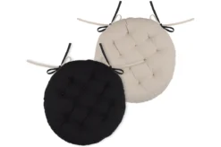 DUO GALETTE RONDE 38CM NOIR LIN
