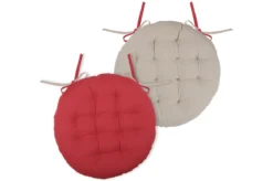DUO GALETTE RONDE 38CM ROUGE LIN