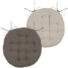 DUO GALETTE TAUPE LIN RONDE D.38CM
