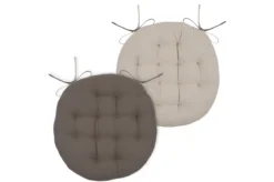 DUO GALETTE TAUPE LIN RONDE D.38CM