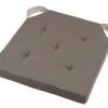 DUO GALETTE TAUPE LIN VELCRO 38X38X4CM