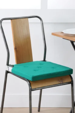 DUO GALETTE VELCRO 38X38X4 EMERAUDE PERLE