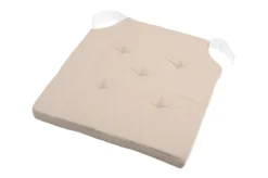 DUO GALETTE VELCRO 38X38X4 LIN ECRU