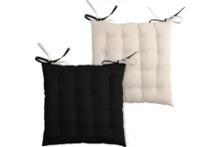 DUO GALETTE 16PTS 40X40 NOIR LIN