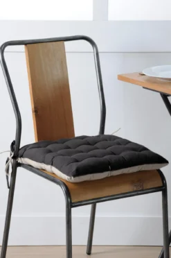 DUO GALETTE 16PTS 40X40 NOIR LIN