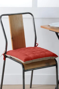 DUO GALETTE 16PTS 40X40 TERRACOTTA LIN
