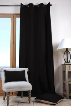 DUO UNI RIDEAU 135X240CM NOIR