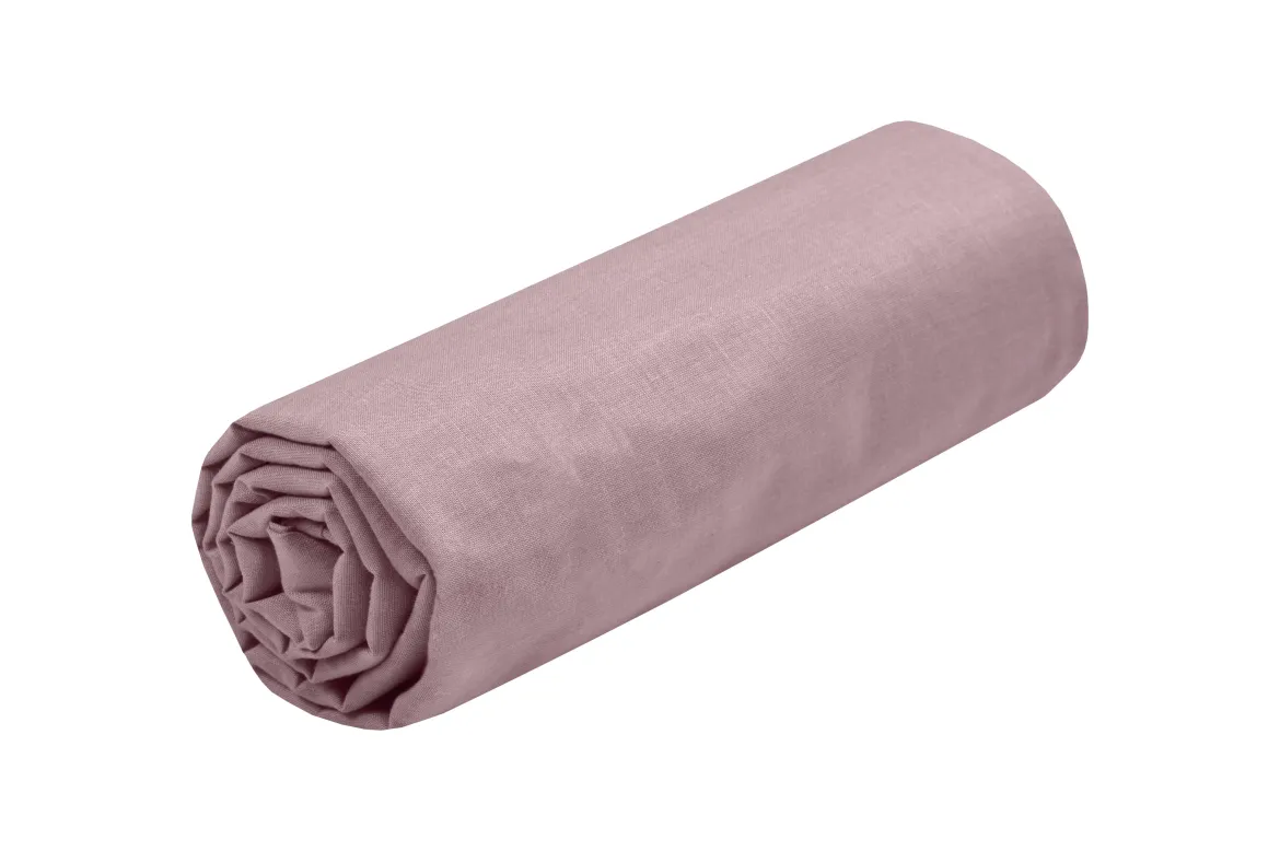 EDEN DRAP HOUSSE 90X200CM VIEUX ROSE