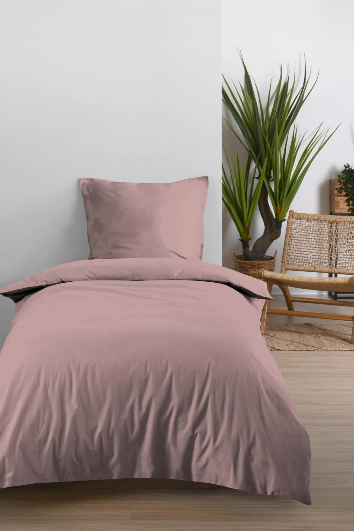 EDEN DRAP HOUSSE 90X190CM VIEUX ROSE