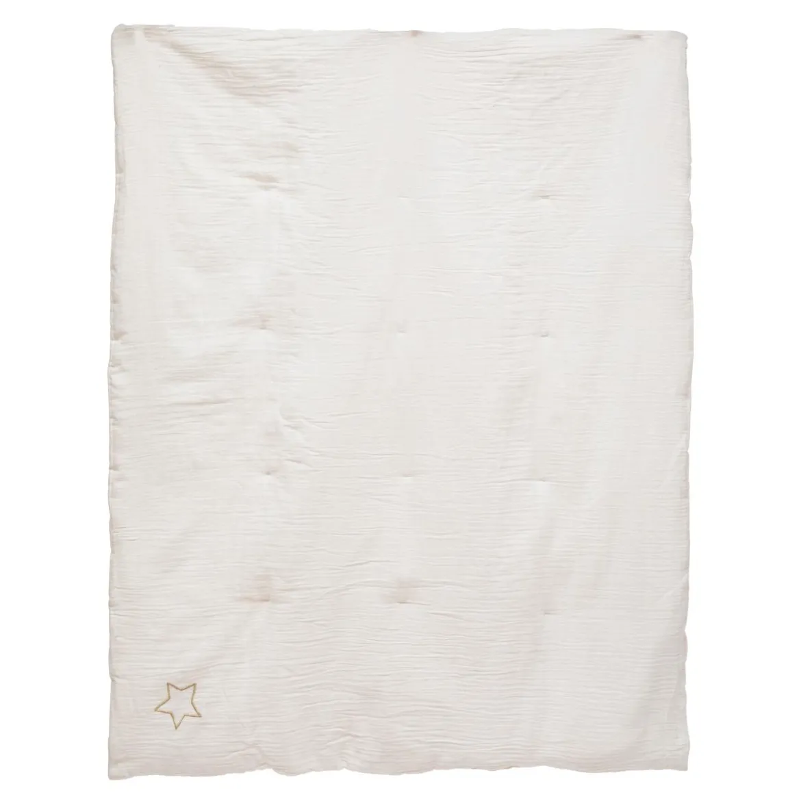 EDREDON DOUBLE GAZE COTON BLANC