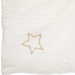 EDREDON DOUBLE GAZE COTON BLANC