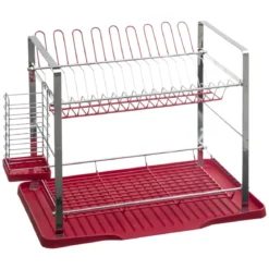 EGOUTTOIR METAL 2 NIVEAUX ROUGE