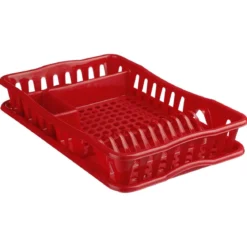 EGOUTTOIR PLASTIQUE PLAT ROUGE