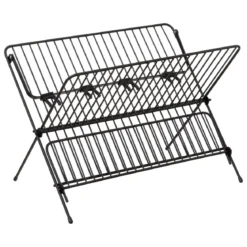 EGOUTTOIR PLIANT 2 NIVEAUX NOIR