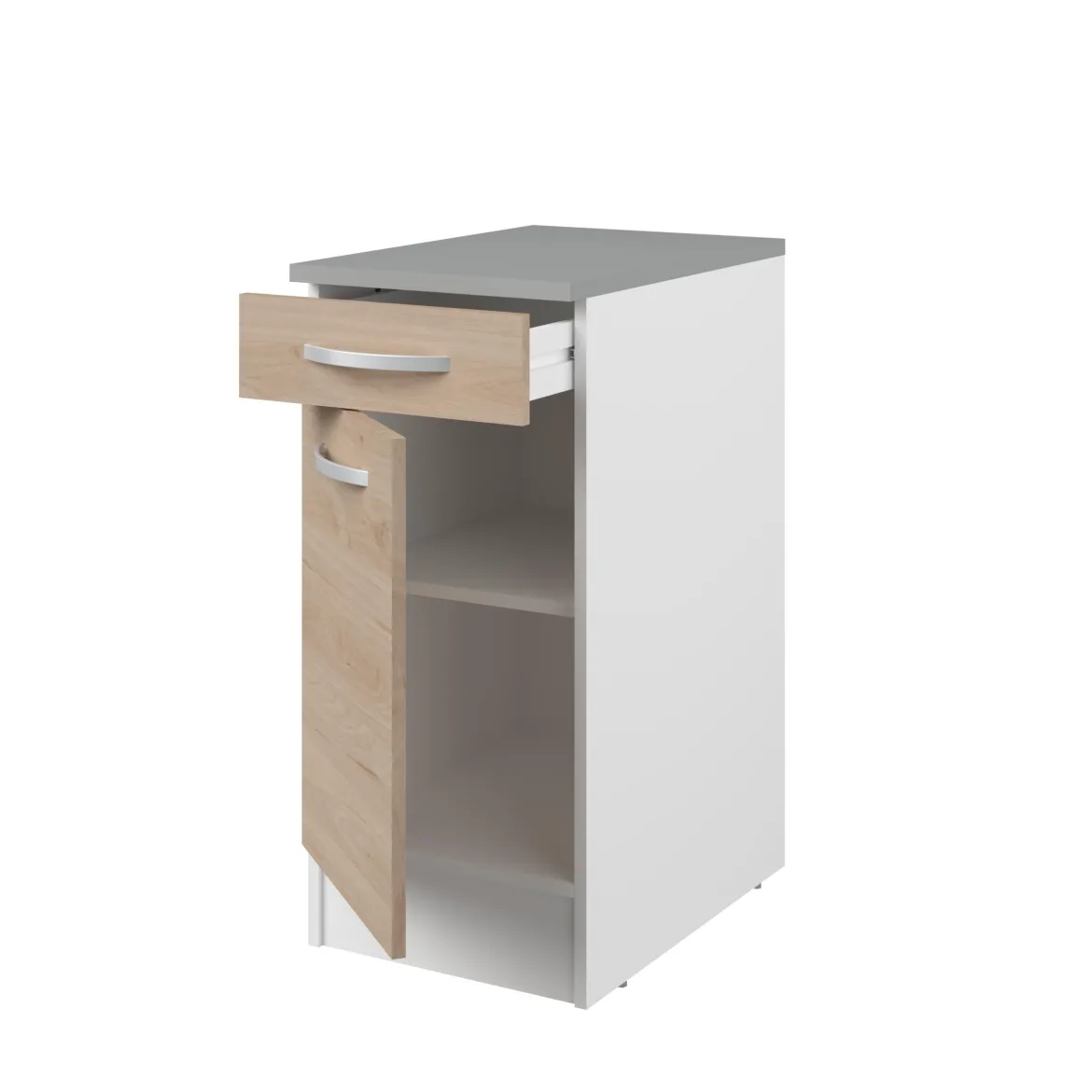 EKO MEUBLE BAS 40CM 1 PORTE ET 1 TIROIR