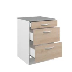 EKO MEUBLE BAS 60CM 3 TIROIRS