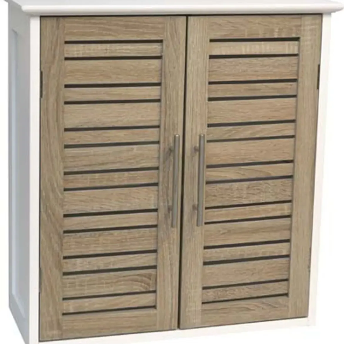 ELEMENT HAUT STRUCTURE MDF 2 PORTES ET ETAGERE INTERIEURE