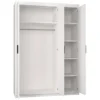 ELENA 3D ARMOIRE 3 PORTES OUVRANTES BLANC