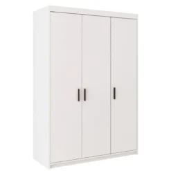 ELENA 3D ARMOIRE 3 PORTES OUVRANTES BLANC